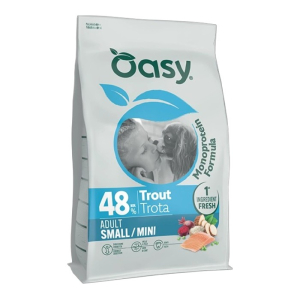 OASY Monoprotein Adult SMall / Mini Trout - pastrmka monoproteinska suha hrana za pse 2kg