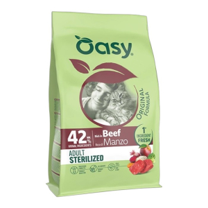 OASY Original Adult Sterilized Beef - govedina suha hrana za sterilisane mačke 1,5kg