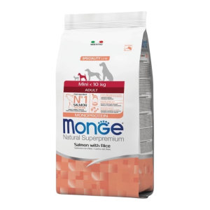 Monge Natural Superpremium Mini Adult Monoprotein losos i riža suha hrana za pse 800g