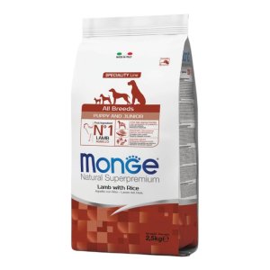Monge Natural Superpremium Puppy & Junior janjetina i riža suha hrana za štenad 2,5kg
