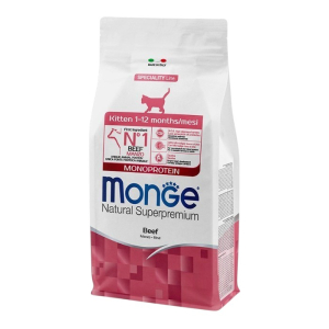 Monge Natural Superpremium Kitten 1-12 Monoprotein govedina suha hrana za mačiće 400g