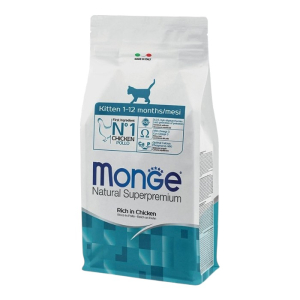 Monge Natural Superpremium Kitten 1-12 piletina suha hrana za mačiće 400g
