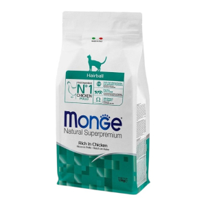 Monge Natural Superpremium Hairball piletina suha hrana za mačke 1,5kg