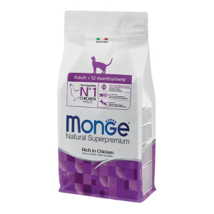 Monge Natural Superpremium Adult > 12 piletina suha hrana za mačke 400kg