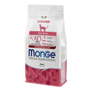 Monge Natural Superpremium Monoprotein govedina suha hrana za sterilisane mačke 1,5kg