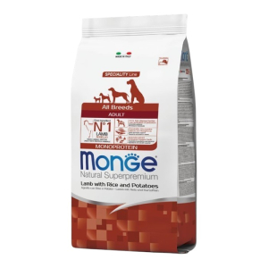 Monge Natural Superpremium All breeds Adult Monoprotein janjetina i riža suha hrana za pse 12kg