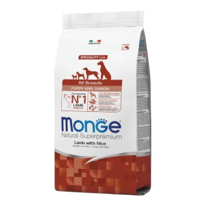 Monge Natural Superpremium Puppy & Junior janjetina i riža suha hrana za štenad 12kg