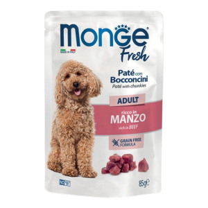 Monge Fresh Adult Pouch Beef - govedina pašteta s komadićima hrana za pse 85g