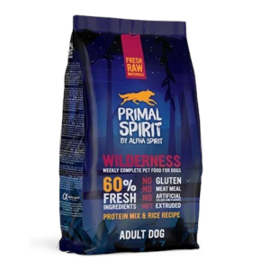Primal Spirit 60% Wilderness Adult Dog svinjetina, piletina i riba suha hrana za pse 1kg