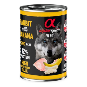 Alpha Spirit Rabbit & Banana zečetina hrana za pse 400g