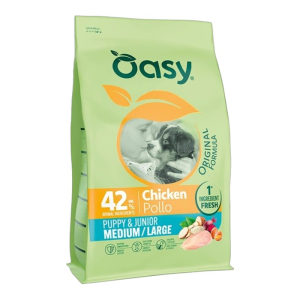 OASY Original Puppy & Junior Medium / Large Chicken piletina suha hrana za štence 2kg