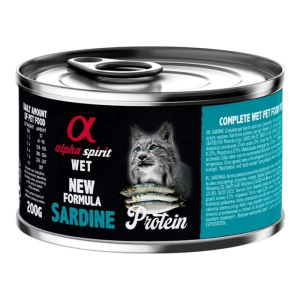 Alpha Spirit Wet New Formula Sardine Protein riba pašteta hrana za mačke 200g