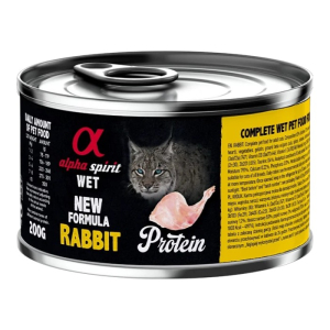 Alpha Spirit Wet New Formula Rabbit Protein zečetina pašteta hrana za mačke 200g