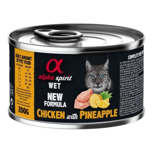 Alpha Spirit Wet New Formula Chicken & Pineapple piletina i ananas pašteta hrana za mačke 200g