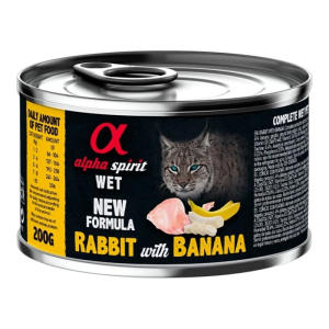Alpha Spirit Wet New Formula Rabbit & Banana zečetina i banana pašteta hrana za mačke 200g