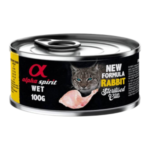 Alpha Spirit Wet New Formula Rabbit zečetina pašteta hrana za sterilisane mačke 100g
