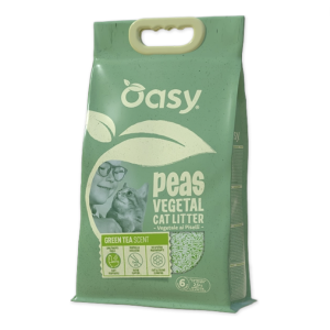 OASY Peas Vegetal Green Tea - higijenski pijesak s mirisom zelenog čaja za mačke 6 lit