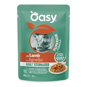 OASY Superior Adult Sterilized Lamb janjetina hrana za sterilisane mačke 85g