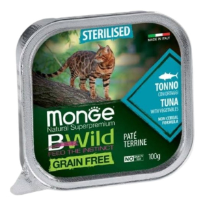 Monge BWild Sterilised grain free - tuna sa povrćem hrana za sterilisane mačke 100g