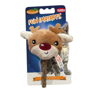 Nobby Xmas Deer plišana igračka za mačke na štapiću