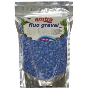 Croci Amtra Fluo gravel podloga za akvarij plava 350g