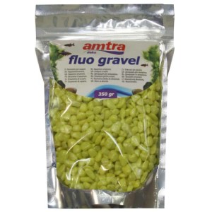 Croci Amtra Fluo gravel podloga za akvarij žuta 350g