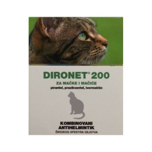 Dironet 200 antihelminitik za mačke - 1 tableta