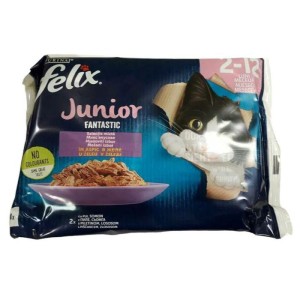 Felix Junior Fantastic mix piletina i riba za mačke 4 x 85 g