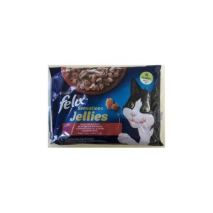 Felix Sensation govedina u želu s rajčicom i piletina u želeu sa mrkvom 4 x 85 g