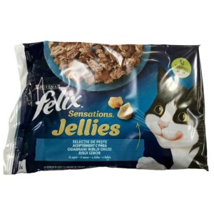 Felix Sensations Jellies riba hrana za mačke 4 x 85 g