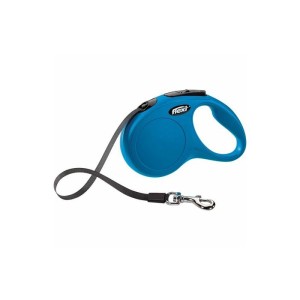 Flexi povodac za psa classic S 5m tape plavi