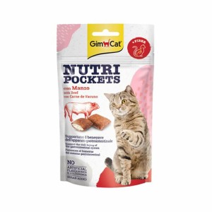 GimCat Nutri Pockets Beef govedina poslastica za mačke 60g