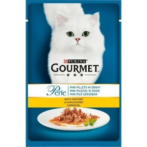 Gourmet Perle hrana za mačke piletina file sa povrćem u umaku 85 g