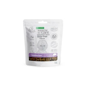 Nature's Protection Junior White Dogs Sensitive Care Salmon / losos poslastica za bijele mlade pse 150g