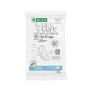 Nature's Protection Adult White Dogs Healthy Hips & Joints White Fish / bijela riba poslastica za bijele pse 110g