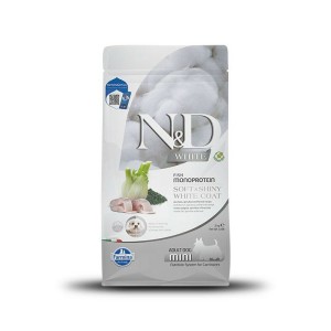N&D Adult Mini White / monoprotein brancin, spirulina, komorač hrana za pse 2 kg