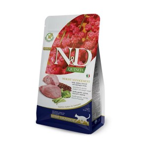N&D Adult Quinoa Weight Management - janjetina, kvinoa, brokula i šparoge suha hrana za mačke 1,5kg