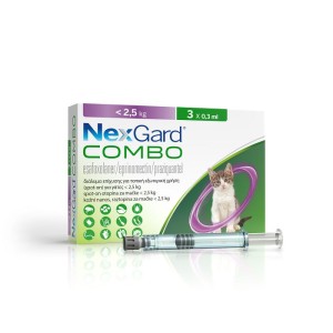 Nexgard Combo S // za mačke do 2,5 kg // protiv unutrašnjih i vanjskih parazita 0,3ml
