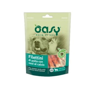 OASY Filettini Dry Chicken Bone Calcio -  dimljena piletina na kosti 100g
