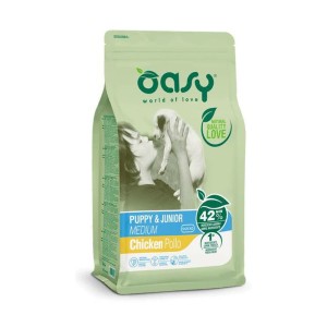 OASY Puppy & Junior Medium Chicken - piletina suha hrana za štenad 3kg