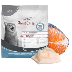 PLATINUM Adult MeatCrisp Fish riba suha hrana za mačke 400 g