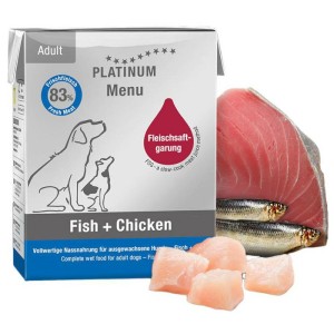 PLATINUM Adult Menu Fish & Chicken riba i piletina hrana za pse 185 g