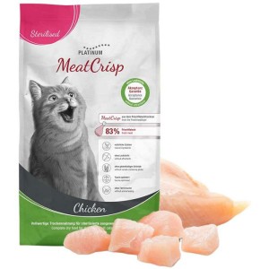 PLATINUM Sterilised MeatCrisp Chicken piletina suha hrana za sterilisane mačke 1,5 kg