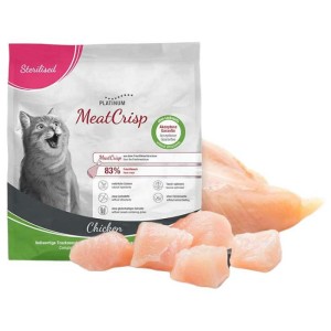 PLATINUM Sterilised MeatCrisp Chicken piletina suha hrana za sterilisane mačke 400 g