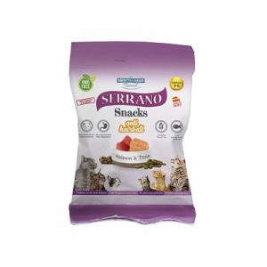 Serrano Snacks Anti Hairball losos i tuna poslastica za mačke 50g