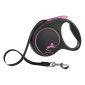 Flexi Black Design povodac za pse 5m / M tape - fuxia