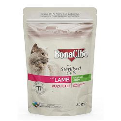 BonaCibo Chunks in Jelly Lamb Sterilised janjetina hrana za sterilisane mačke 85g