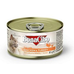 BonaCibo Adult Pate Chicken & Turkey piletina i puretina pašteta za mačke 85g