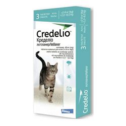 Credelio antiparazitske tablete za žvakanje za mačke težine 2-8kg protiv buha i krpelja - 1kom