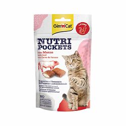 GimCat Nutri Pockets Beef govedina poslastica za mačke 60g